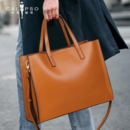 Real Leather bag High quality Business Handbag Big capacity computer bag minimalist Real Leather Laptop bag for women Briefcase