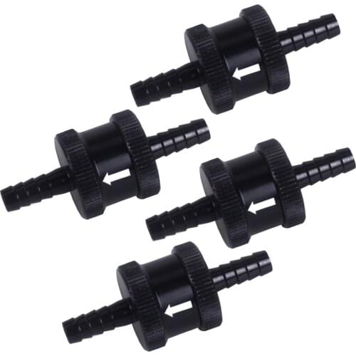 Aluminum Alloy Fuel Non Return One Way Check Valve Petrol Diesel Fuel Check Valve for Water Petrol Diesel Oils Black