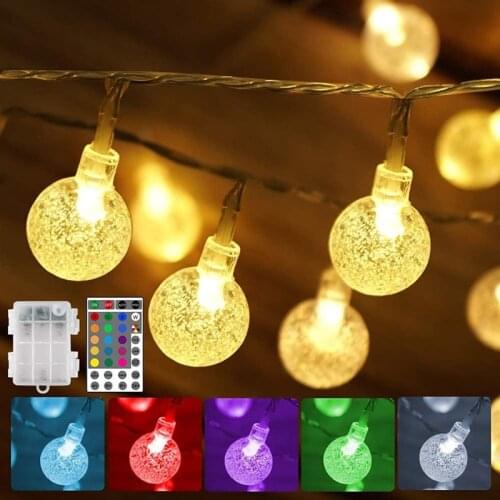 50/60 LED Light Outdoor Lamp 16 Colors USB Battery String Lights For Holiday Christmas Party Waterproof Fairy Lights Garden Deco