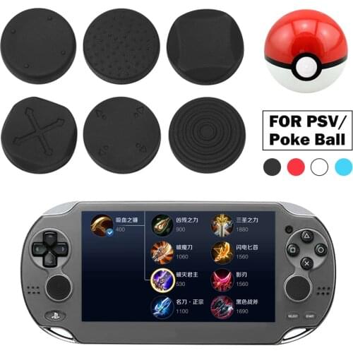 6pcs/set Games Thumbstick Grip Cap Joystick Analog 360 Protective Cover For Sony PlayStation Psvita PS Vita PSV 1000/2000 Slim