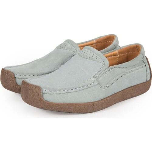 Women Real Leather Shoes Moccasins Mother Loafers Soft Leisure Flats Casual Female Driving shoes Ballet Footwear big size 35-43