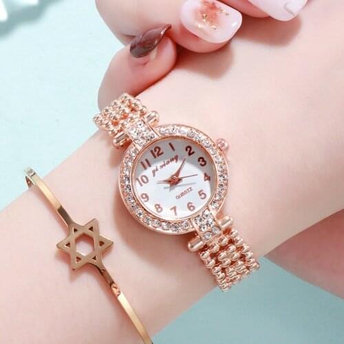 Women Watch Ladies Wrist Watches Dress Rose Gold Watch Women Crystal Diamond Watches Stainless Steel Clock Montre Femme reloj