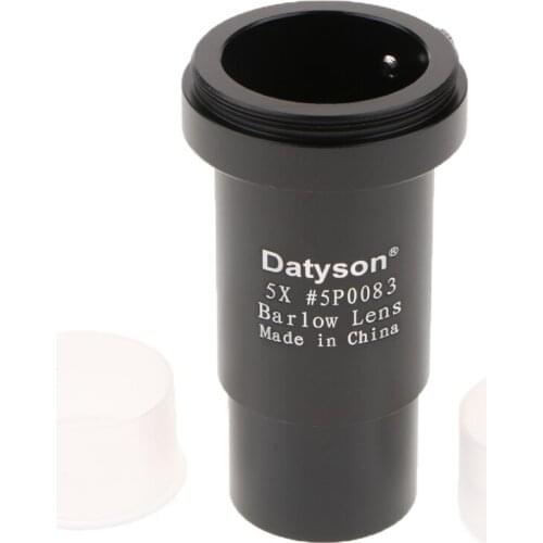 1.25" 5X Barlow Lens M42 Thread for Astronomical Telescope Eyepieces Black