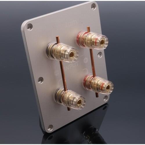 1PC 4-position Speaker Junction Box Connecting Terminal base 122*95mm Two-wire Splitter Accessories Aluminum Alloy