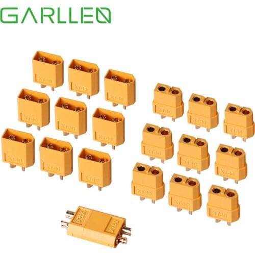 GARLLEN 10 Pairs XT60 Bullet Connectors Plugs Male & Female For RC LiPo Battery XT60 Bullet Connectors Plugs Low Resistance