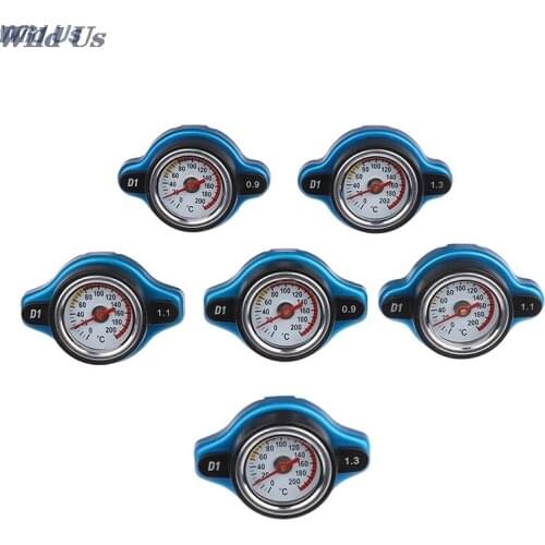 1X New Car Motorcycle D1 Spec Thermo Radiator Cap Tank Cover Water Temperature Gauge with Utility Safe 0.9 Bar/ 1.1 Bar/1.3 Bar