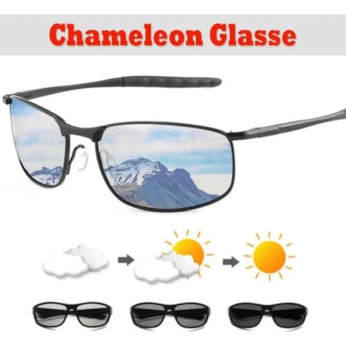 2021 Photochromic Sunglasses Men Polarized Chameleon Glasses Change Color Sun Glasses Driver Goggles Lentes Sol Hombre