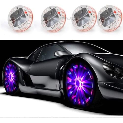 4 Pcs/Set Car Auto Solar Energy Flash Tire Rim Decoration Modified Tire Lights Wheel Decoration Lights For RAV4 Corolla Tucson