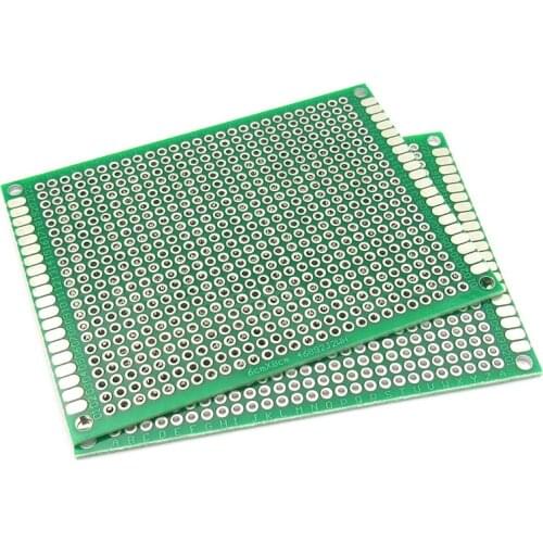 5pcs/lot 6x8cm Double Side Prototype PCB Universal Board 6*8cm Printed Circuit Board For Arduino Experimental Development Plate