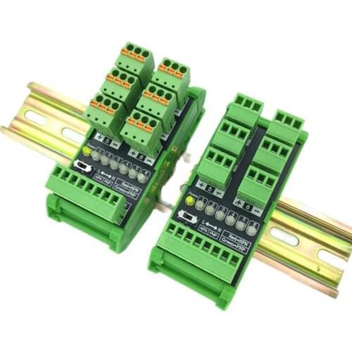 6 channel Proximity switch sensor Terminal Block Two line three lines PLC Input module Photoelectric adapter plate NPN/PNP