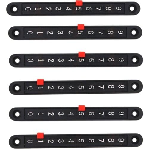 6Pcs Soccer Tabletop Scoreboard Mini Snooker Score Board Scorer Pointers and Number Strip Table Games Counter