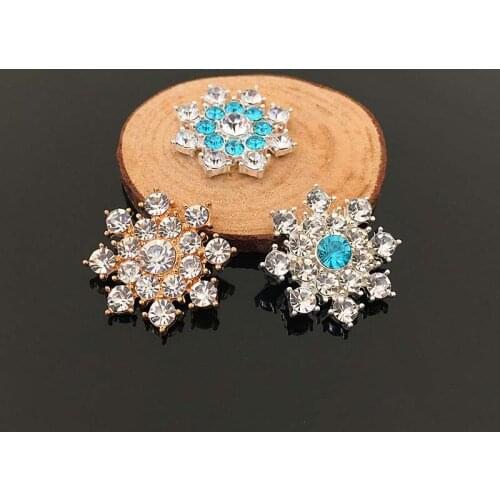 Free Shipping Wholesale 30pcs/lot 25mm Rhinestone Flatback Button For Hair Flower Wedding Invitation HAZH13