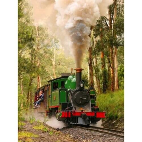 Diamond Mosaic Landscape 5D DIY Diamond Painting Train Diamond Embroidery Full Drill Square Picture Of Rhinestones LK1