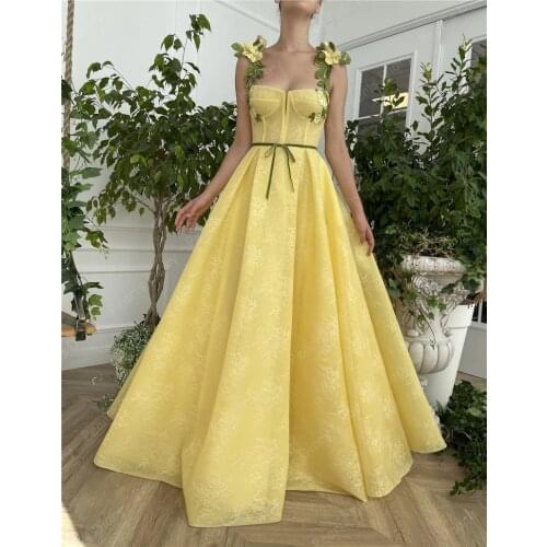 Flowering Formal Dress Evening Gowns 2021 Customized Dubai Couture Party Dresses For Weddings Muslim Saudi Arabia Prom Gowns