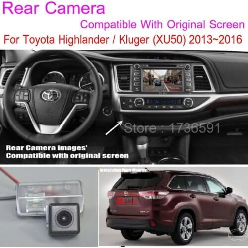 For Toyota Highlander / Kluger (XU50) / RCA & Original Screen Compatible / Car Rear View Camera Sets / HD Back Up Reverse Camera