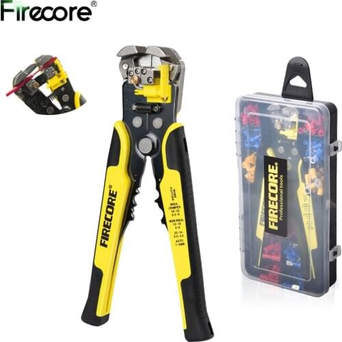 FIRECORE Automatic Multifuncton Cable Wire Stripper Crimper Cutter Tool Terminal 0.2-6.0MM2 AWG24-10 Hand Tools