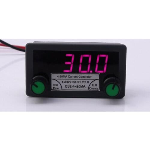 DC 7-30V 4-20mA Digital Current Analog Signal Generator Coarse/Fine Tuning Constant Current Output Measuring Tools M89B