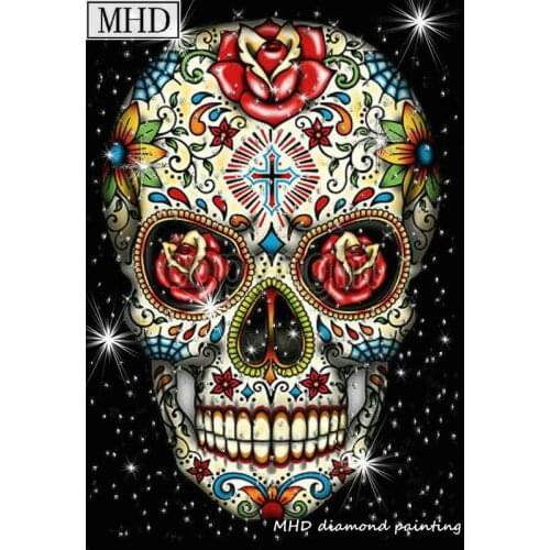 Hot Multi Style Skull Icon Square Round Full Drill 5D DIY Diamond Painting Suite 3D Crystal Mosaic Home Decor Gift