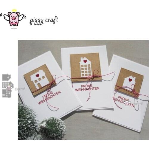 Piggy Craft metal cutting dies cut die mold Heart house decoration Scrapbook paper craft knife mould blade punch stencils dies