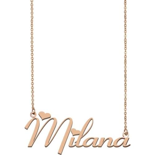 Milana Name Necklace , Custom Name Necklace for Women Girls Best Friends Birthday Wedding Christmas Mother Days Gift