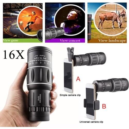 Mobile Clip As Gift 16x52 High Power Monocular Zoom Telescope Professional Taking Telescope For Outdoor Camping Hiking Concert