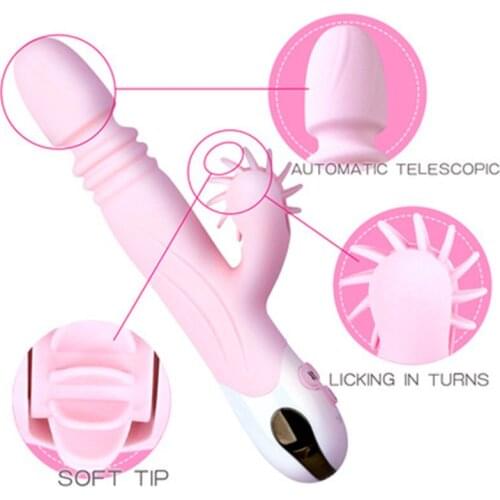 Night sakura sucking honey bean stimulation power bar impact bar frequency conversion electric dildo plug telescopic vibrator fo