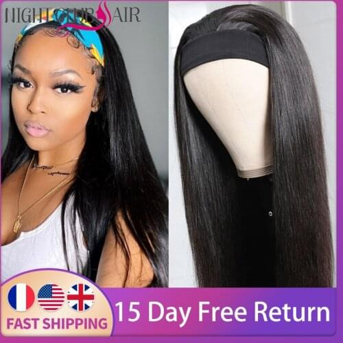 Night Club Human Hair Wigs Full Machine Made Headband Wig Human Hair Curly Wave Remy Perruque Brazilian Glueless For Black Women