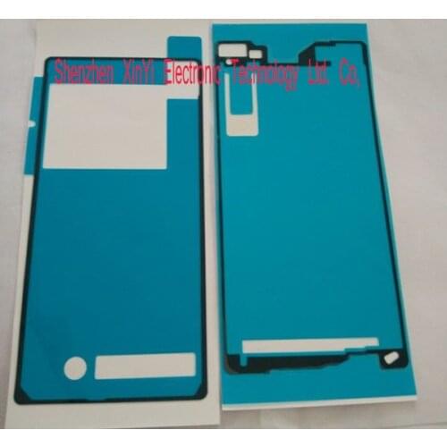 Wholesale 100sets(200pcs) New Battery Back Door +LCD Frame Bezel Plate Adhesive Sticker For Sony Xperia Z2 D6503 Free Shipping