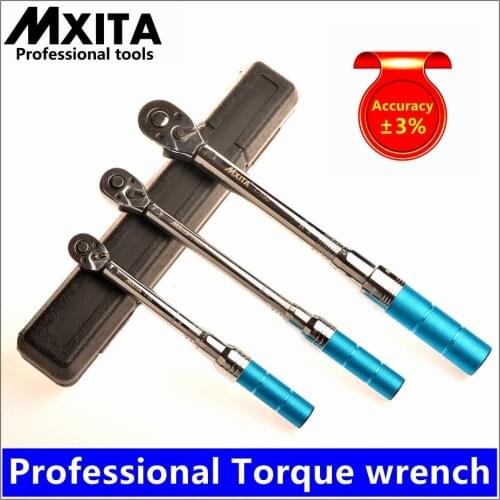 MXITA 1-400Nm Accuracy 3% High precision professional Adjustable Torque Wrench car Spanner car Bicycle repair hand tools set
