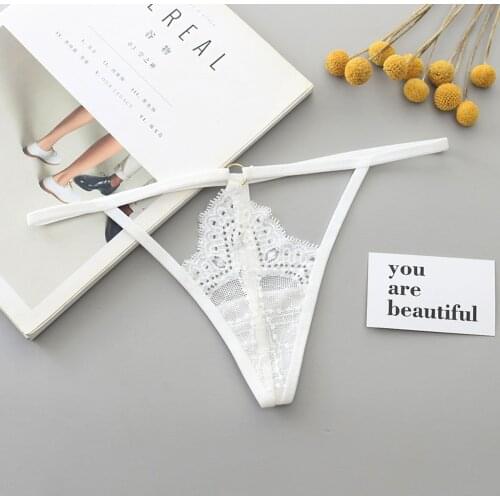 Transparent Lace Lingerie Panties Sexy Hollow Out Soild Underpanties Thong Briefs Low Waist Breathable Womens Underwear Стринги