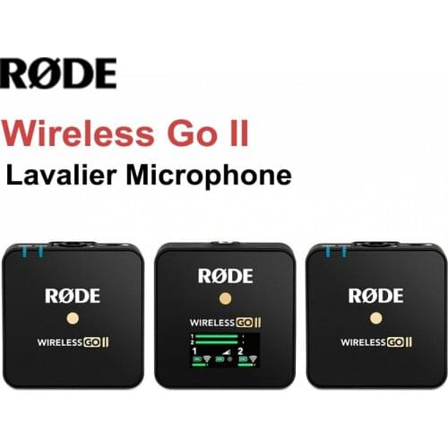 Rode Wireless Go II Wireless Lavalier Microphone Dual Channel 200m Transmission Studio Condenser Mic for Phone DSLR Camera