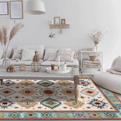 Luxury European Home Decor Big Carpets For Living Room Bedroom Area Rugs Retro Moroccan Sofa Table Floor Mat Parlor Style Coffee