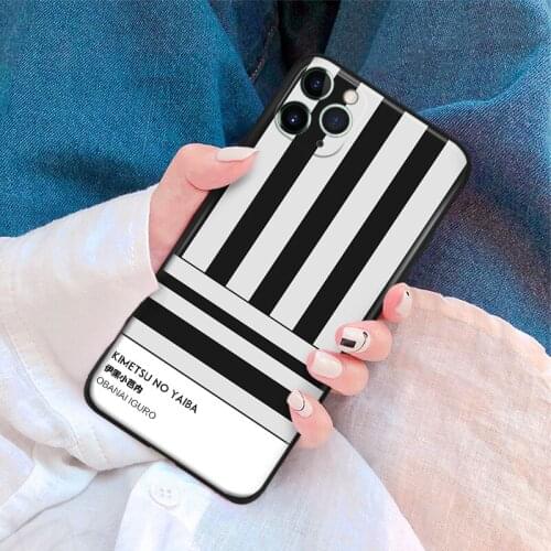 Demon Slayer KNY Obanai Iguro silicone Phone Case FOR iPhone Se 6 6s 7 8 Plus X Xr Xs 11 12 Mini Pro Max Glass Cover Shell