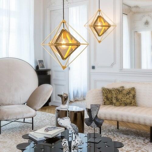 Nordic Postmodern Pendant Lights LED Glass Creative Suspension Luminaire Bedroom Dining Room Bar Simple Luxury E27 Hanging Lamp