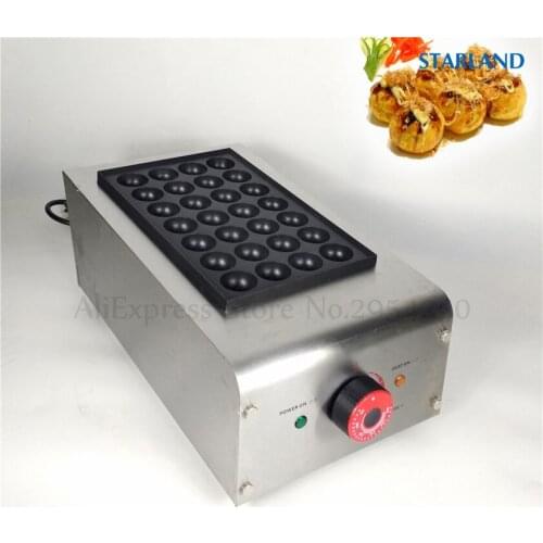 28 Holes Octopus Balls Maker Stainless Steel Fried Dumplings Takoyaki Griddle Machine 220V Japanese Snack Cooker