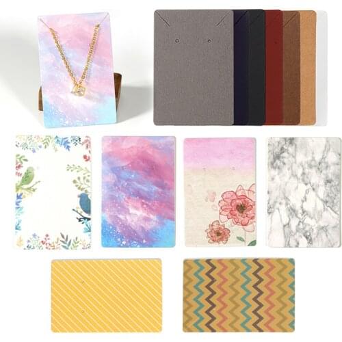 50pcs 6x9cm Jewelry Packaging Display Card for Earrings Necklaces Cards Cardboard Hang Tag Ear Studs Flower Paper Card DIY