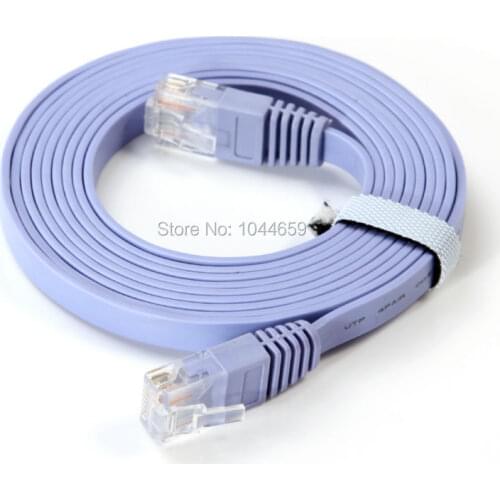 High quality 1m/2m/3m/5m/10m/15m/20m/25m/30m CAT6 CAT 6 Flat UTP Ethernet Network Cable RJ45 Patch LAN Cord For Router DSL Modem