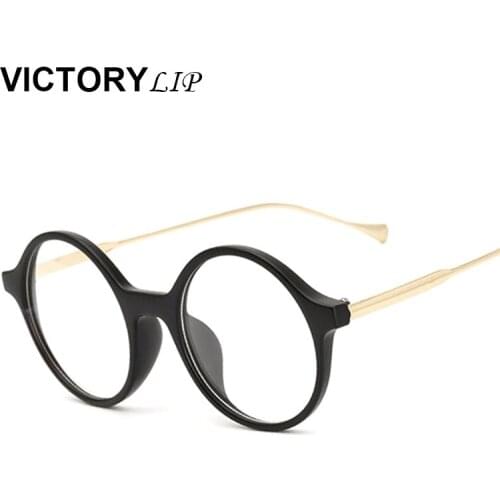 VictoryLip Fashion Classic Unisex Retro Women Vintage Round Clear Lens Sun Glasses High Quality Frame Metal Sunglasses de sol