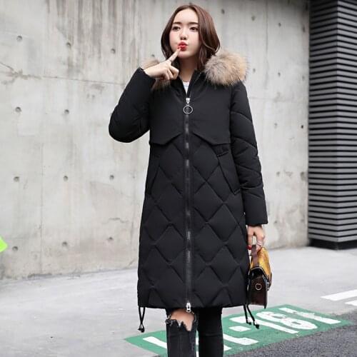 Female Winter Coat Parka Outwear for Women Winter Jacket Long Warm Hooded Womens Winter Jackets with Fur Collar