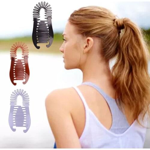 1PC Woman Elastics Hair Braider Banana Clip Scorpion Type Hair Holding Tool Ponytail Rubber Bands Hair Accessories