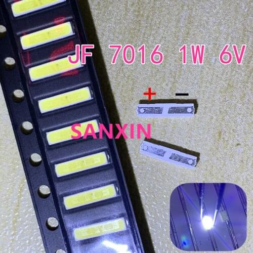 100pcs JUFEI LED Backlight ZENER DIODE 1W 6V 7016 Cool white LCD Backlight for TV TV Application 01.JB.YH7016W65N01