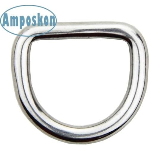 20PCS 4MM Diameter Forged AISI 316 Stainless Steel Welded D Ring Boat Hardware Rigging Hardware