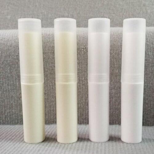 3.5g Beige White Frosted Lipstick Lip Balm Tube 3.5ml Top Quality DIY Empty Lip Protector Cream Containers 100pcs Free Shipping