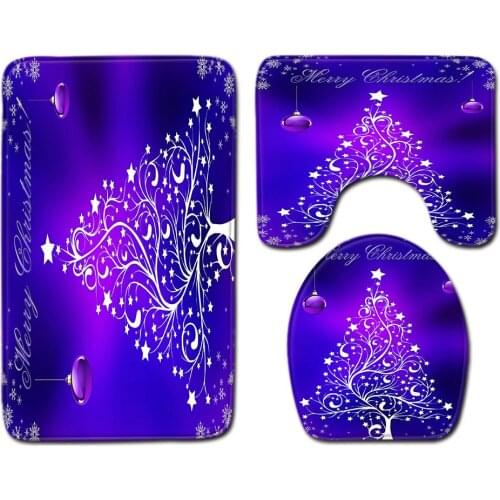 3pcs/set Vintage Cartoon Print Anti-slip Bathroom Floor Mat Home Decor Shower Non-Slip Rug Bath Door Mats