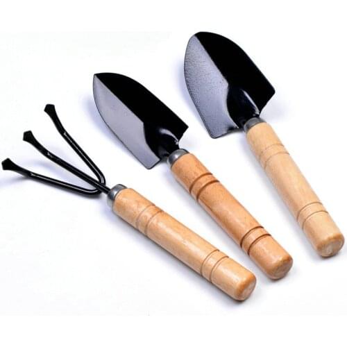 3pcs Mini Garden Tools Rake+Spade+Shovel For Fairy Garden Miniatures Tools Terrarium Figurines Tool