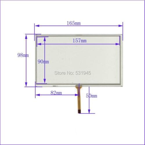 ZhiYuSun 7 inch for AT70TN90 165mm*98mm 4 wire TOUCH SCREEN for gps glass XWT209 7 touch panel 165*98