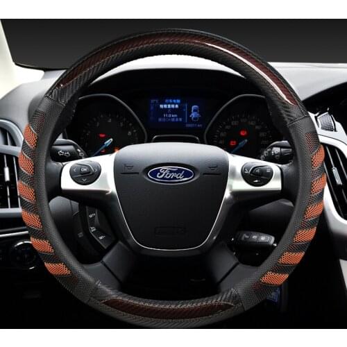 Car steering wheel cover Car supplies Car Grid Steering Wheel Covers suitable for ford focus focus 2 fiesta mk7 mk1 transit