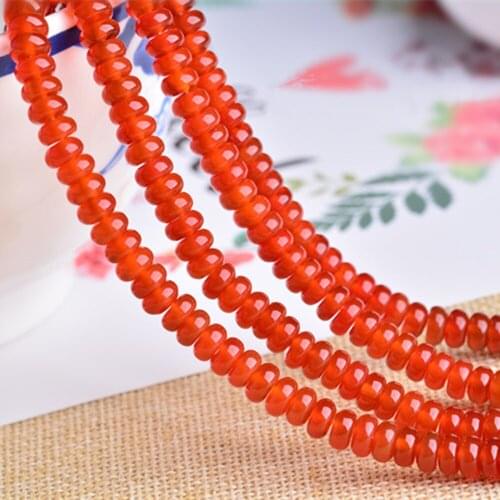 Grade A Natural Red Agate Beads Rondelle 2x4mm 3x6mm 4x8mm 4x10mm 8x12mm 10x12mm 15 Inch Strand MN65