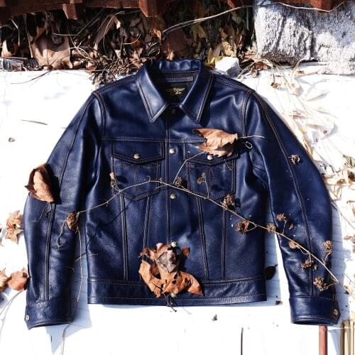 CDJ-59 Cidu Asian Size Super Top Quality Heavy Genuine Argentine Cow Leather Slim Classic Cowhide Stylish Rider LVS507 Jacket