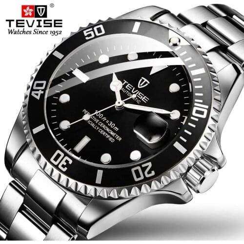 New Famous Brand TEVISE Automatic Mechanical Man Watches Business Mens Stailness Steel Wristwatch Luxury Watch Men Reloj Hombre